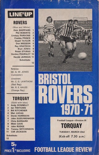 Football programme bristol - football,