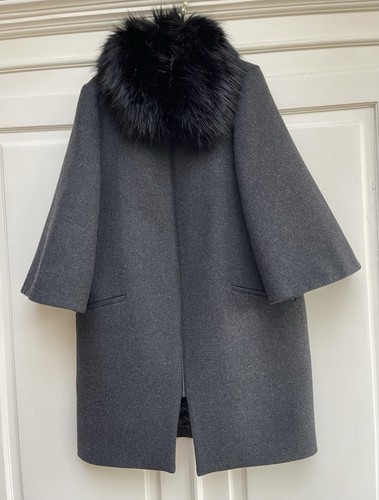 Zara woman coat grey wool - zara,