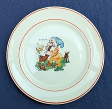 Vintage 1930s Wade Heath, Walt Disney - Snow Whites 'GRUMPY' Dwarf-  5" PLATE