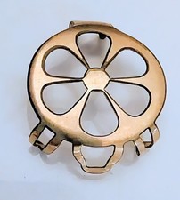 Antique WW1 Shrapnel Guard 1-10th Gold Filled for 30mm Case