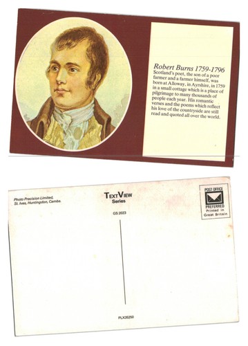 Postcard robert burns - robert,