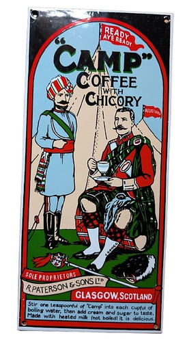 Camp coffee metal sign retro - coffee,