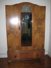 Walnut Wardrobe veneered H 193cm W 119cm D50cm