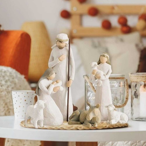 Resin nativity scene set - scene, hand