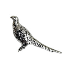 Pheasant Pin Badge Pewter
