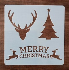 Merry christmas stencil 130mm - christmas,