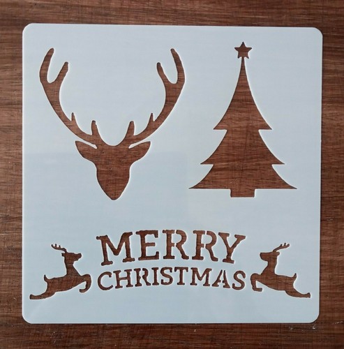 Merry christmas stencil - christmas, 130mm