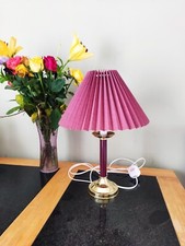 vintage burgundy metal bedside