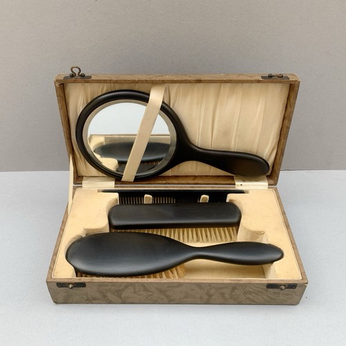 Vintage black ebony wood - black,