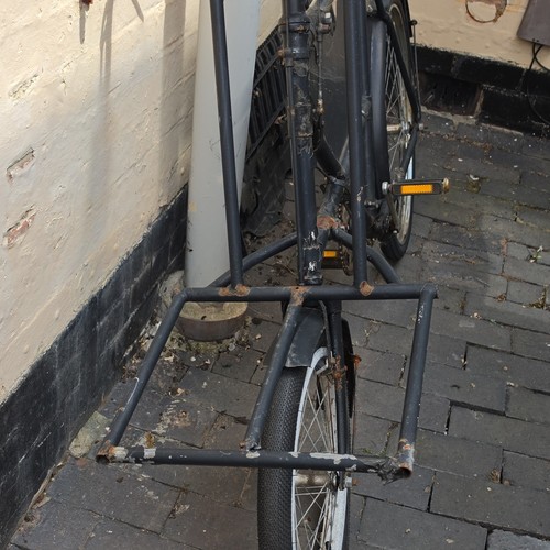 Black cargo bike - black,