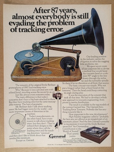 1974 garrard turntables zero - garrard,