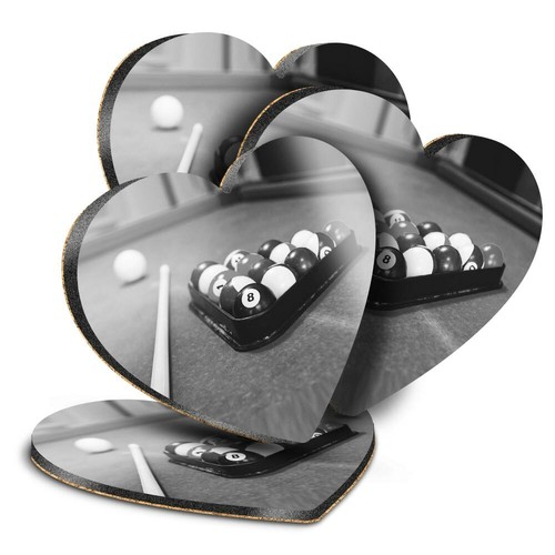 Heart mdf coasters bw - mdf,