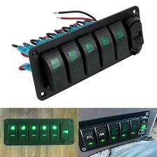 5 Gang LED Light Rocker Switch