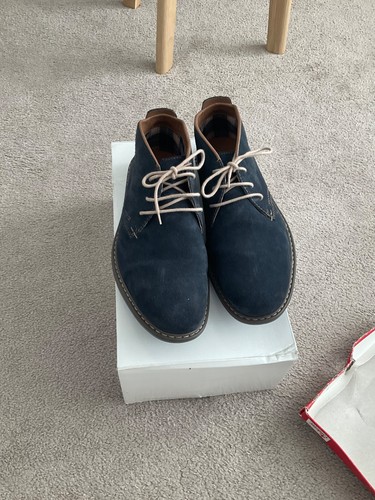 Mens reiker leather navy suede - leather,