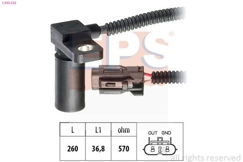 Fits eps 953 232 - 1.953.232, sensor