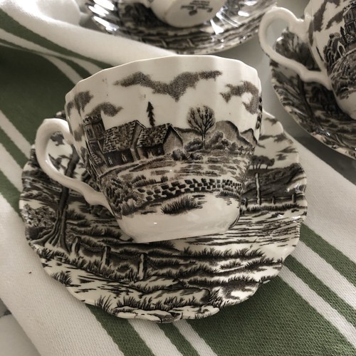 Teacup saucer set ironstone - set,