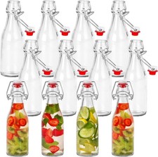 12 Pack 250ml Glass Swing Clip Top Airtight Bottles - 250ml/8.5oz Bottle Set