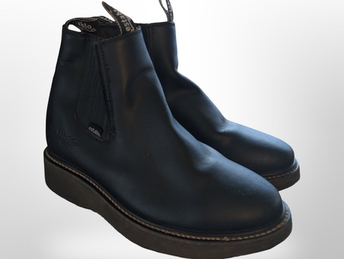 Establo black leather chelsea - black,
