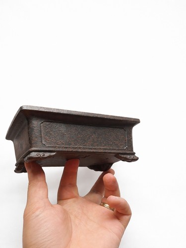 16cm dark unglazed rectangular