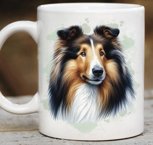 Rough collie mug pet dog - pet,