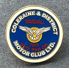 MOTORCYCLE Pin Badge COLERAINE