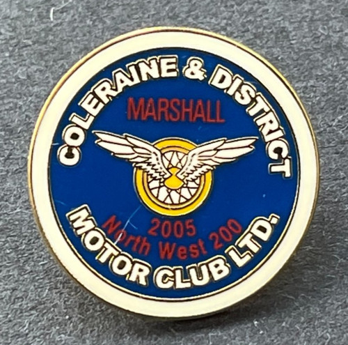 Motorcycle pin badge - motorcycle, coleraine