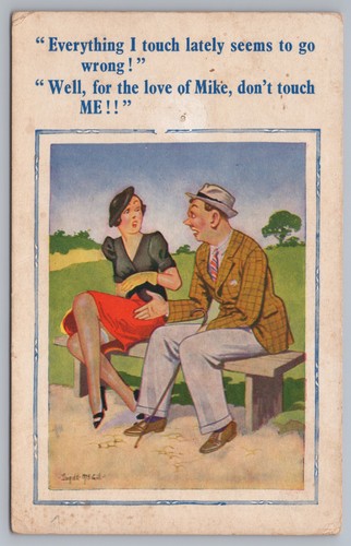 Comic postcard love mike - comic,
