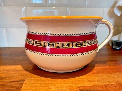 Antique chamber pot burgundy - pot,