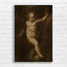 Cherub with Raised Arm Sepia