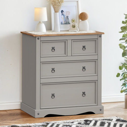 Corona chest drawers grey - drawers,
