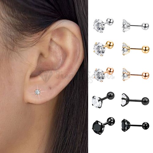 3mm ear piercing silver - ear,