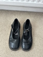 PANAMA JACK Women's Black Leather Mary  Jane Shoes  Size 36 UK3 