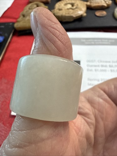 White jade archers ring - white,