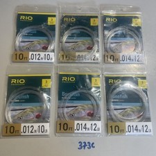 Rio Bone Fish Clear Tapered Leader 10ft / 10lb & 12lb Saltwater 16 Leaders Total