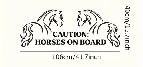 Caution horses board - caution,