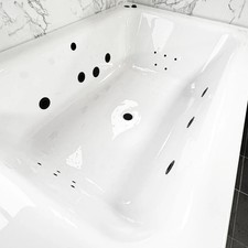 Large Whirlpool Bath Black
