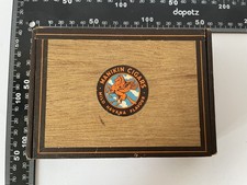 Rare Vintage Manikin Wooden Cigar Box Retro Mild Havana Cigars Film Stage Prop