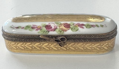 Rose peint main - main, limoges