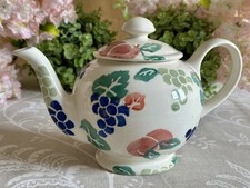 Large Royal Winton Spongeware Bordeaux Teapot Holds Over Two Pints! Unused!