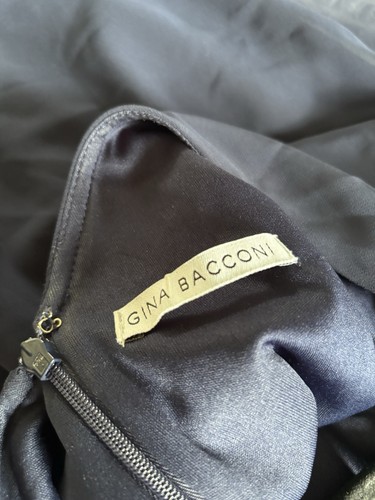 Gina bacconi navy chiffon - navy,