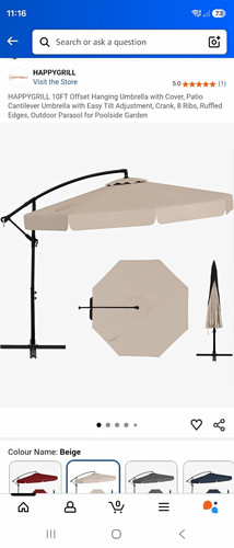 Costway 10ft cantilever - costway,