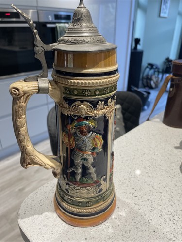 Vintage german stein jug - vintage, with