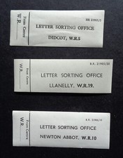 3 Letter Sorting Office Labels   DIDCOT, LLANELLY,  NEWTON ABBOT