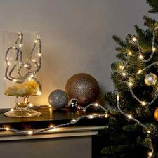 3 X 2m Glitter Rope Strands Garland LED Lights