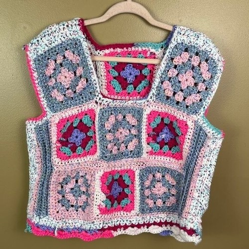 Hand crocheted granny - crocheted,