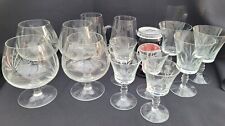 Job Lot of Matching Crystal Glassware - 13 Pieces