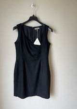 KEW SHIFT DRESS Black Wool Blend Sleeveless UK 16 💖 BNWT
