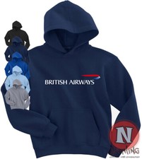 British Airways new logo hoodie Airlines planes airports Pilots crew Hooded