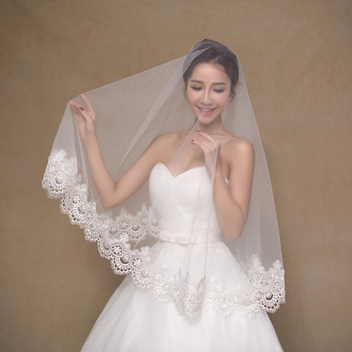 Lace edge bridal - edge, veil