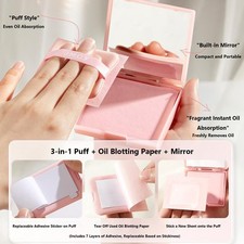 Compact Oil Control Blotting Paper 3-in-1 Blotting Paper  for Daily Use